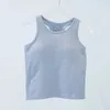 Lu Women Yoga Knit Bra Crop Top Bodycon para Sports Bras Girl High Elasticity Sport Tank Racerback Vest Running Gym