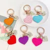 Party Favor Engraved Heart Pendant Keychains Alloy Pearl Key Chain Creative Pu Leather Rackpack Pendants T9I002553 JJ 3.3