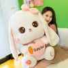 304050 cm Kawaii Długie ucho Rabbit Pluszowa poduszka duża rozmiar króliczki Dolls Schleńka miękka poduszka zwierząt dziewczyn