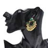 Orecchini pendenti Bohojewelry Store Vintage lusso multicolor cristallo nappa in metallo rosso verde nero champagne da donna