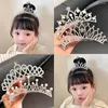 Accessoires de cheveux pour fête, cadeaux d'anniversaire pour enfants, épingle à cheveux en strass, diadèmes de princesse, peigne pour filles, couronnes en cristal