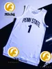 Przychylność Aire Penn State Nittany Lions Basketball Jersey Custom Ace Baldwin Jr. D'ARCO Dunn Braudmundsson Zach Hicks Psu Jerseys