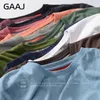 Gaaj Brand Mens Tシャツ200gms 7oz Heavy Cotton SolidTシャツ因果基本的なTシャツ高品質のクラシック太いティーシャツトップメン240223