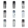 Kwaliteit Heren Paars Designer Distress Ripped Biker Dames Denim Goederen High Street Fashion Jeans Factory Direct