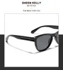 نظارة شمسية مستقطبة للعصرية للنساء الرجال الرجعية المستطيل مربع TR90 إطار سوداء الظلال