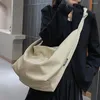 Sacs d'école femmes décontracté grande capacité sac à bandoulière bandoulière trajet couleur unie mode Shopper fourre-tout femme messager