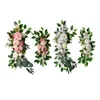 Decoratieve bloemen 2 stuks handgemaakte kunstbloem boog decor slinger bloemen voor vakantie bruiloft receptie