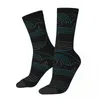 Skarpetki męskie Hip Hop Vintage Moonlight Crazy Compression Unisex Line Street Style Wzór wydrukowane zabawne nowość Happy Crew Sock