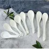 Coffee Scoops 1PC Porcelain Spoons Mini Kitchen Ceramic Tea Sugar Dessert Spoon Ice Cream Flatware Long Handle