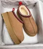 2024 Luxury Winter Warm Women Snow Boot Suede Leather Boasties Chocolate Mustard Seed Fur Flurry Slippers Lady Tazz Boots Comfort Perfect Walking