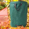 Sacos de armazenamento Saco de resíduos de quintal com 4 alças Heavy Duty Nylon Garden Lawn Folha Grande Capacidade Versátil Dobrável Reciclagem de Acampamento