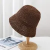 Szydełkowy kapelusz kubełkowy dla kobiet ręcznie robione, składane miękki czapkę plażową moda urocza wygodna swoboda 22242