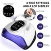 Sun x10max profissional uv conduziu a lâmpada do prego para manicure 280w gel polonês máquina de secagem com grande lcd toque inteligente secador ferramentas 240229