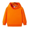 2-12 Years Childrens Hoodies Girls Kids Boys Clothing Spring Plus Size Solid Tops Sweatshirts Western Style Cotton Hooded 240301