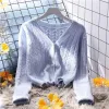 Strickjacken Mode Gelb Abgeschnitten Pullover Mantel frauen Lose Oberbekleidung 2023 Koreanische Neue Herbst AllMatching Westlichen Stil Strickjacke