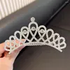 Accessoires de cheveux pour fête, cadeaux d'anniversaire pour enfants, épingle à cheveux en strass, diadèmes de princesse, peigne pour filles, couronnes en cristal