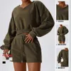 Lu Align Hoody Coat Jacket Align Hoody Lu Sport Hoodies AL Women Long Sleeve Loose Sports Comfort Outdoor Warm V Neck Crop Top Pullover Casual Sweater Lemon LL Jogger Jo