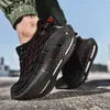 Running Shoes Breathable Mesh Outdoor Sports Shoes Men Lightweight Athletic Training Footwear Jogging Sneakers Men Knit ShoesF6 Black white