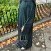 Vêtements ethniques Corduroy Abaya Dubaï Luxe Noir Musulman Robes chaudes Hiver Automne Abayas pour femmes Turquie Kaftan Robe Ramadan Islamique