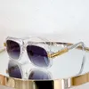 Lunettes de soleil carrées Vintage 607 cristal or gris dégradé pour hommes femmes lunettes de luxe nuances Occhiali da sole UV400 lunettes