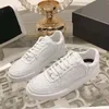 Womens casual shoes Designer Small hole ventilation sneakers fashion Genuine leather luxury platform lace-up sports shoes 35-41 With box