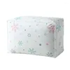 Storage Bags Foldable Quilt Bag Feather Print Home Clothes Pillow Blanket Travel Luggage Organizer