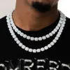 Colar de tênis com diamantes cultivados em laboratório Hiphop personalizado 18k colar de ouro real pulseira para presentes de dia das mães colar