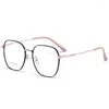 Солнцезащитные очки рамы 53 мм оптовые металлические очки рама 1002 Bicolor IP Emecloplated Vintage Polygonal Spectacle