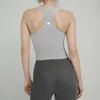 Lu Women Yoga Knit Bra Crop Top Bodycon para Sports Bras Girl High Elasticity Sport Tank Racerback Vest Running Gym