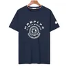 T-shirt da uomo Designer T-shirt con motivo a maniche corte da uomo Running Monogramma ricamato Toppa con doppio logo galleggiante T-shirt di dimensioni extra large T-shirt da spiaggia per uomo da vacanza