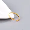 حلقات الكتلة أزياء بسيطة مبالغ فيها حلقة حلقة الذهب مطلي بالذهب فتحة أنيقة قابلة للتعديل مجوهرات شاطئ الصيف للسيدات