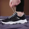 2020 New Style Spring Running Shoes for Men Sports Casual Versatile Korean-style Trend Dad Breathable Trendy Shoes Running ShoesF6 Black white