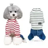 Barboteuses animaux chat chien vêtements chiot printemps été robe pantalon Teddy petit chien pull décontracté quatre pieds vêtements animal de compagnie