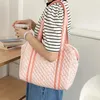 Liberty Quilting Women Cotton Handbag Portable Canvas Cute Books Shoulder Bag Zipper Large Tote Girls Soft Cloth Shopping Bags 240228