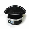 Berety II wojny światowej armii niemieckiej M36 Oficer Visor Hat Cap Black 57 58 59 60 61 CM Repro