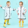 Kids Boy Girls Rainboots Clear Child Girl Waterproof Shoes PVC Soft Rain Boots High Top Students Girls Gummi Rainboots 240228