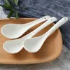 Coffee Scoops 1PC Porcelain Spoons Mini Kitchen Ceramic Tea Sugar Dessert Spoon Ice Cream Flatware Long Handle