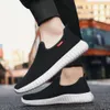 2020 Mens Casual Shoes Men Slip-on Sock Sneakers Breathable Light Walking Jogging Running Men Sneakers Outdoor Jogging ShoesF6 Black white