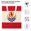 Sacos de compras Grande Martin Canvas Bandeira da Polinésia Francesa Único Saco de Qualidade Superior Humor Gráfico Campo Pacote