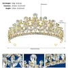 Crystal Wedding Tiara for Women Crown Royal Queen Opaska metalowa księżna panna młoda królowa nakrycia domowe urodziny prezent konkursowy