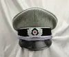 Berets Repro WWII 독일 와이프 엘리트 보병 장교 바이저 양모 2 개의 배지를 가진 군용 모자 만들기
