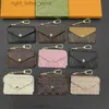 Keychains Designer Wallet Coin Purse Keychains Zippy Lady Fold Card Passport flower Purses key Pouch 9 colors 240303