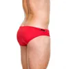 Herren-Badebekleidung, schnell trocknende, wasserabweisende Badehose mit niedrigem Bund und Schnelltrocknungstechnologie, einfarbig, für den Sommer