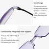 Sunglasses Men Women Rimless Reading Glasses Anti Blue Light Bifocal Far Near Magnification Eyewear Presbyopic 150 200