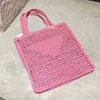 24SS Designer TOTE Bag worka na plażę tkana torebka kobiety Raffia torba na duże pojemność torby zakupowe wydrążone torby na ramię damskie