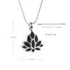 Pendentif Colliers Personnalisé Lotus Urn Collier Crémation Bijoux En Acier Inoxydable Humain / Pet Cendres Titulaire Vis Ouvert Memorial Keepsake