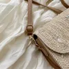 Borse da sera Borsa a tracolla da donna Spallacci regolabili intrecciati in paglia Donna Chiusura con cerniera in rattan Stile classico PU per esterno