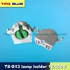 Lamp Holders (2pcs) G13 Holder T8 Fluorescent Tube Grille Bracket Chuck OJB 22006 12-250V (wide Foot)