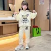 Clothing Sets Winter Children Clothes Kids Suit Warm Sweater Girl Fleece Hoodies Pullover Sweatshirt Pant 2pcs Set Cartoon Rabbit Outfits