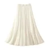 Rokken Dames Koreaanse Mode Elegante Lange Zwarte Rok Vrouwen Kleding Meisjes Chic Splicing Casual Faldas Largas VA1257